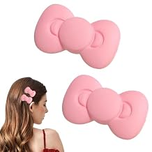2 Pcs Pink Bow Hair Clips for Girls , Bows Hair Barrettes for Women, Fashion Bow Hairpin Alligator Clips, Bows Hair Accessories for Girls and Women Clips and Barrettes