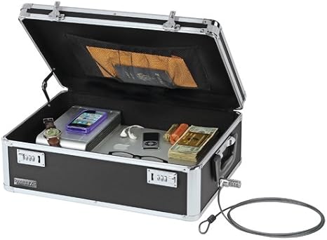 Vaultz Locking Storage Chest/Dorm Storage with Combination Locks, Black (VZ00323)