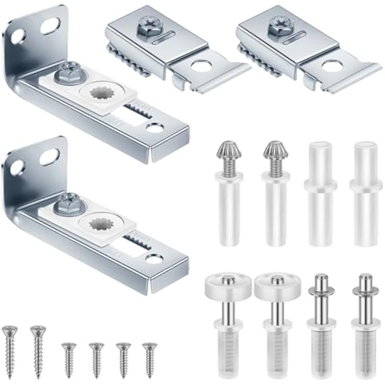 Bifold Closet Door Hardware Kit with TopBottom Bracket, Guide Wheel & Pivot Folding Door Hardware Replacement, Bifold Door for 78 to 1 Bifold Door Track2 Pack