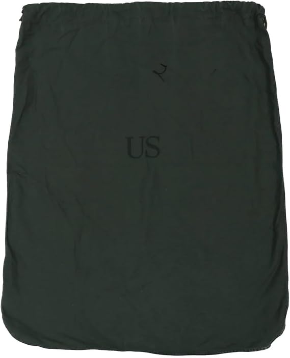 US Military Barracks Cotton Canvas Laundry Bag, Olive Green