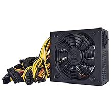 BTC Mining Power Supply Source 1800W 2000W 2400W PSU 160V-240V ATX 8 GPU Graphic Video Card Support ETH Ethere Bitcoin Miner Rig(110-220V 2400W US)