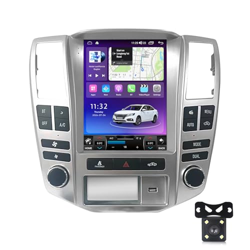 Car Stereo 8 Core for Lexus RX RX300 RX330 RX350 RX400 RX450 2004-2009 Car Radio Carplay Android Auto Bluetooth Player for Vertical Screen 232GB