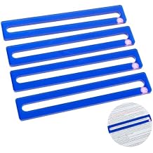 Mahjong Line Finder, 4 Pack Bright Mahjong Rules Helper Reader, Beginner-Friendly Mahjong Accessories, for Players - Blue