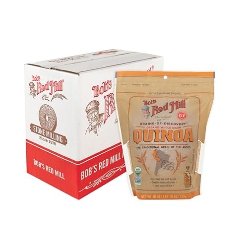 Bobs Red Mill Organic White Quinoa, 26oz Pack of 4 - Non GMO, Whole Grain, Vegan, Kosher