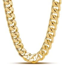 Dankadi Men Italian 925 Sterling Silver Necklace 8-10-12MM Solid Miami Cuban Link Chain 18 "20" 22 "24" 26" 28 "30 "Man Women Jewelry Gift (18 inch, 10MM Silver Smooth)