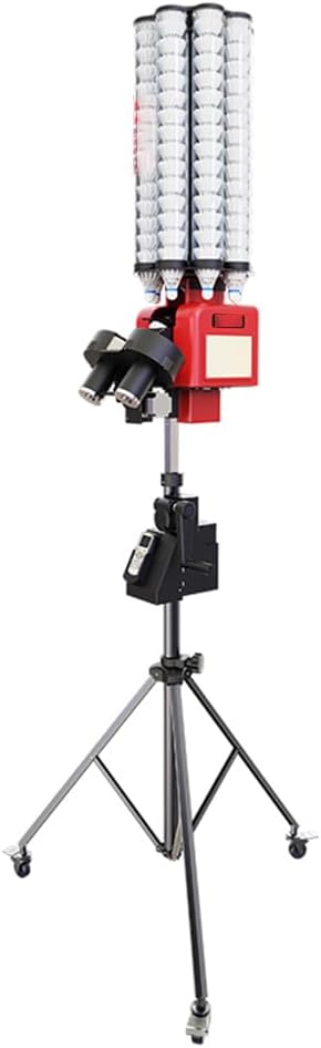 Badminton Serving Machine, Dual High Speed Motors, Training Automatic Badminton Trainer Practice Device, Can accommodate 200 Shuttlecock Capacity, Max 87MPH, APP Control