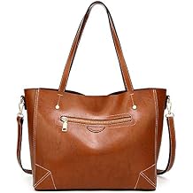 Women Top Handle Satchel Purse, PU Leather Handbag Large Capacity, Tote Shoulder Bag