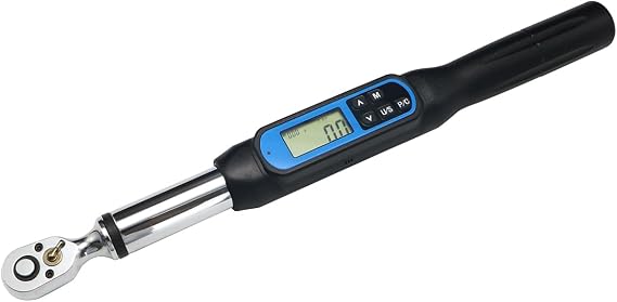 SHAHE 1/4'' Digital Torque Wrench With Super Large Screen Adjustable Torque Wrench With LED Buzzer 1.8-30N.m/1.32-22.12ft.lbs AWJ2-B-0030
