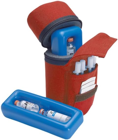 Medicool Insulin Protector Compact Case 2 Freezer Cooling Pack 16 Hours Cool for Diabetic | IP_RED