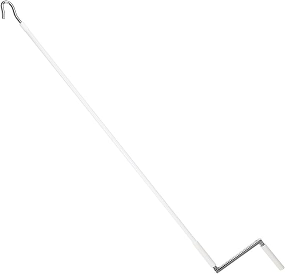 RV Awning Crank Handle RV Awning Telescoping Wand Shade Crank 54" Foldable Pull Rod with Hook for Truck Tent Shelter Camper Canopy