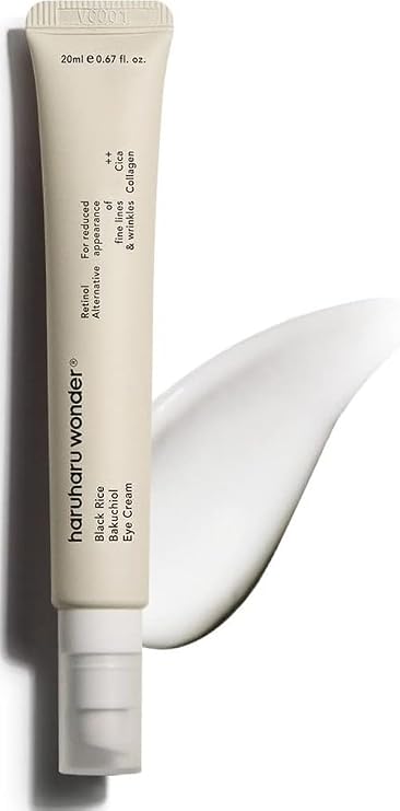 haruharu wonder Black Rice Bakuchiol Eye Cream, 0.67 fl. oz, Wrinkle Care