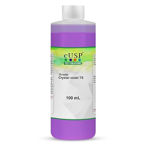 Crystal Violet Test Solution 100ml Lab-Grade Staining Reagent for Scientific Applications Liquid Form