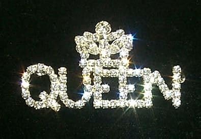 #11887 Rhinestone Queen with Crown Pin