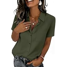 Zeagoo Women Blouses Short Sleeve Button Down Shirts Business Casual Dressy Work Tops Summer Spring Clothes