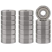 XiKe 20 Pcs 608ZZ Skateboard Bearings,Double Metal Seal Bearings 8x22x7mm,Deep Groove Ball Bearings.
