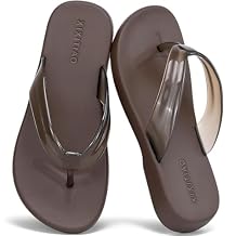 XIXITIAO Jelly Sandals Jelly Flip Flops for Women Comfortable Summer Beach Walking Basic Thong Sandals Slip On Indoor Outdoor Shower Shoes