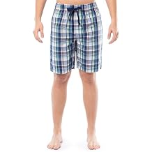 IZOD Men's Printed Poplin Relaxed Fit Drawstring Sleep Shorts