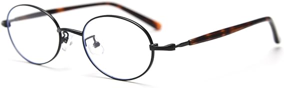 Oval Glasses For Men Thin Metal Eyeglasses Frame Women Unisex Clear Lens Eyewear