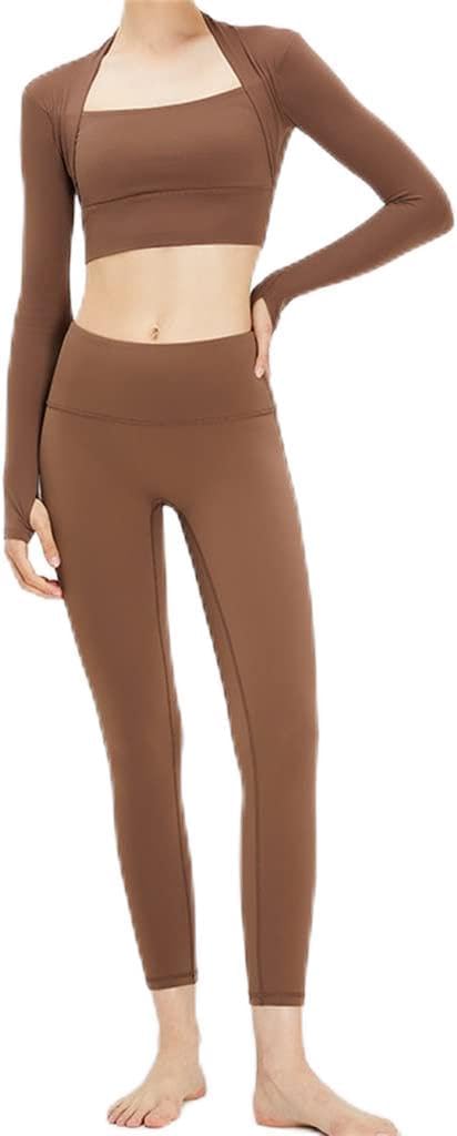 Clothes Models of Yoga Female Nude Sense of Velvet Tight Outdoor Comfortable Fake Two Pieces Gym Sports Suit