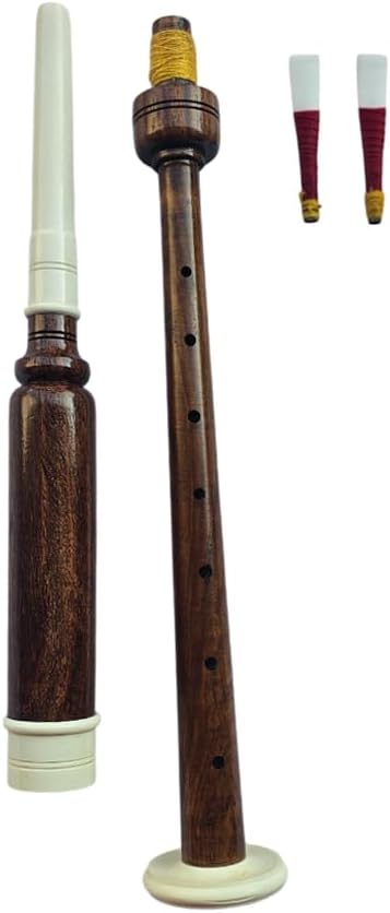 Bagpipe Practice Chanter with 2 Reeds - Chanter for Intermediate & Beginners Players (Ivory Mount)
