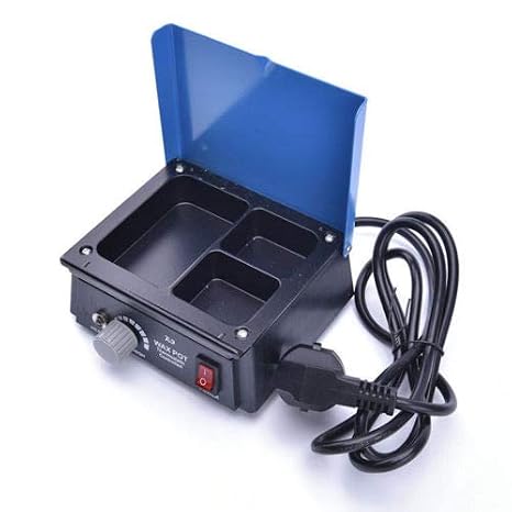 Dental Wax Heater 3 well Wax Heating Analog Dipping Pot Dental Lab Equipment