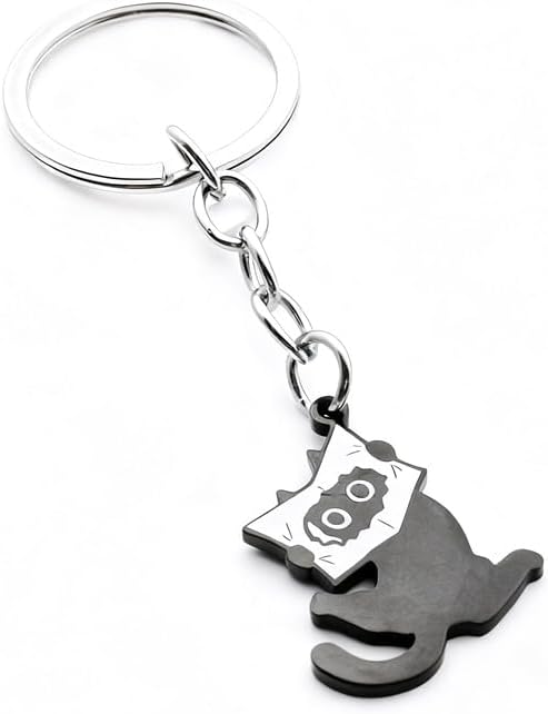 Cat Lover Gifts for Women Men, Cute Black Cat Keychain, Funny Mom Halloween Gifts Christmas Stocking Stuffers