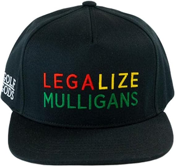 Golf Gods - Legalize Mulligans Black Snapback Golf Hat