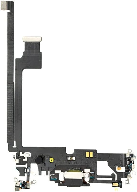 New USB Charger Charging Port Dock Connector Flex Cable Replacement for iPhone 12 Pro Max USA (Black)