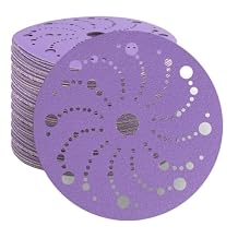 6 Inch Sanding Discs 25PCS Ceramic Hook and Loop Orbital Sander Sandpaper 220 Grit Multi-Hole Pattern Abrasive Sanding Disc for Random Orbital Sander