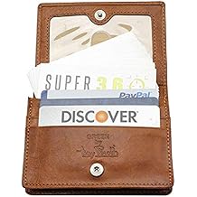 Tony Perotti Unisex Italian Cow Leather Front Pocket Business and Credit Card Case Wallet with ID Window
