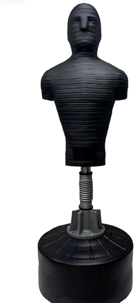 Adjustable Height Human-Shaped Punching Bag, 160-180cm Freestanding 3D Dummy with Fillable Base for Boxing & Martial Arts Training