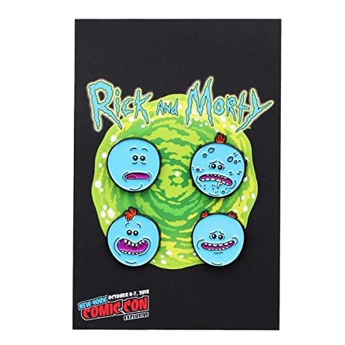 Enamel Pin | Rick and Morty Meeseeks Lapel, Backpack Pins, 4 Pack