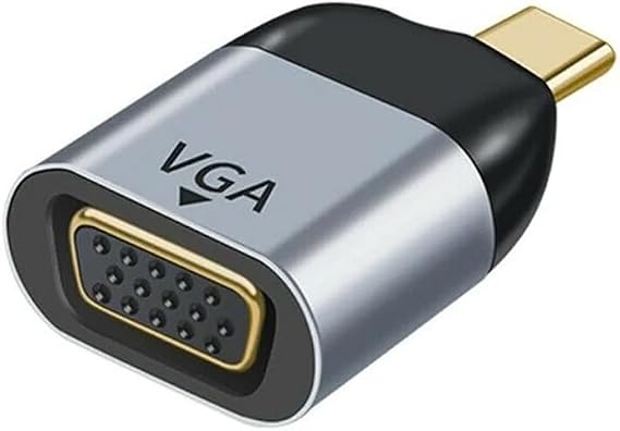 Coverzone Type-C to VGA Converter Adapter - Macbook and Notebook Compatible USB C to VGA Adapter S1723