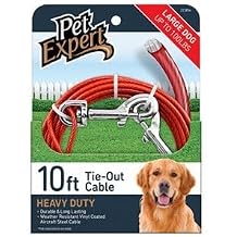 WESTMINSTER PET PRODUCTS Pet Expert 10' Heavyweight Tie-Out Cable for Dogs, Variable Size