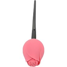 Sewroro Rose Foundation Brush Lid Makeup Applicator for Translucent Face Powder Portable Beauty Brush for Liquid Foundation Makeup