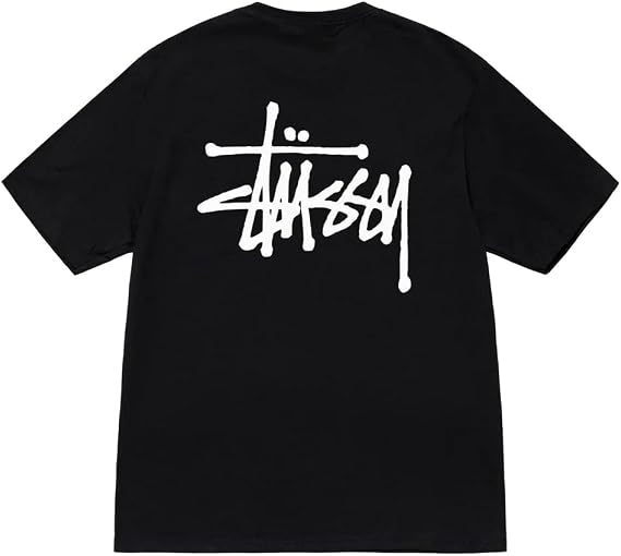 Stusey Basic Logo Print 1904870 Basic Tee Short Sleeve T-Shirt Parallel Import S, Black