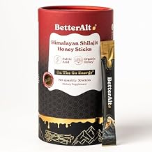 Better Alt Pure Himalayan Shilajit Cinnamon Honey Sticks with Organic Honey | Easy to Consume Shilajit| 30 Sticks for Energy Boost & Immune Support, 85+ Trace Minerals, 75%+ Fulvic Acid