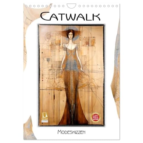 Catwalk - Modeskizzen Wandkalender 2026 DIN A4 hoch, CALVENDO Monatskalender