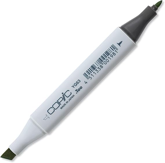 Copic Classic, Dual-Tip Alcohol Marker, YG63-Copic, Pea Green