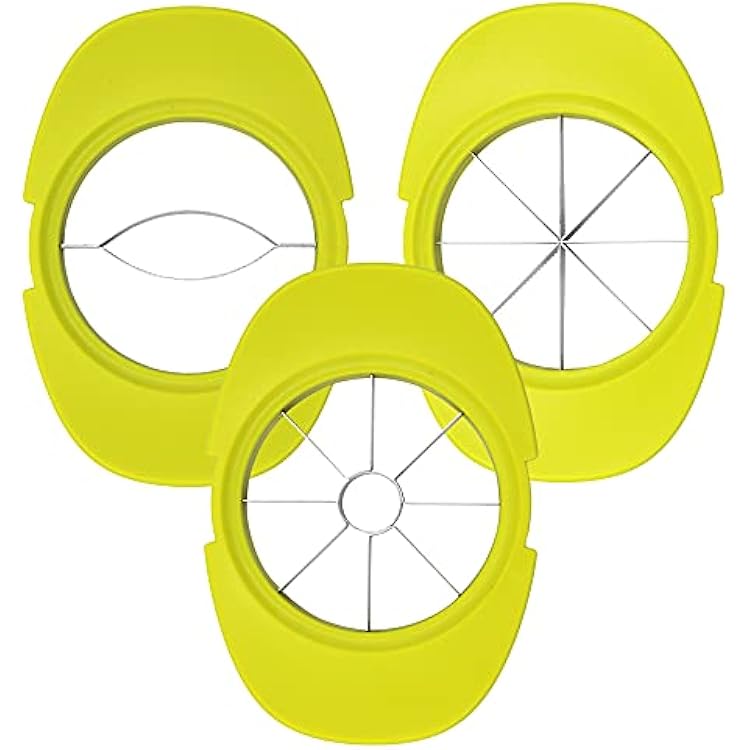 Cheer Collection Set of 3 Fruit and Vegetable Slicers, Multifunctional Apple Corer, Mango and Tomato Slicer, Time-Saving Kitchen Gadgets