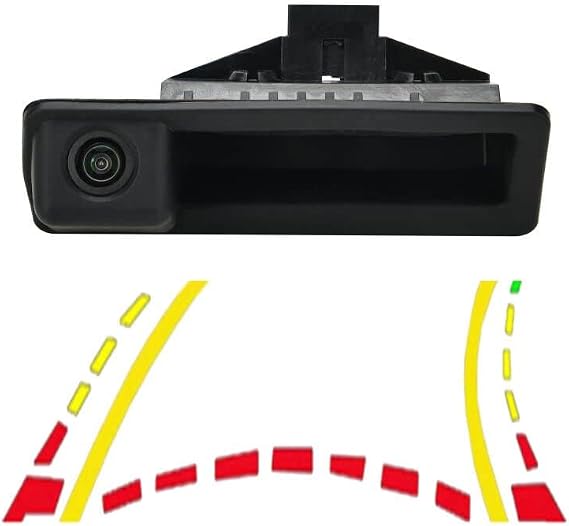 Car Rear View Reverse Back Trunk Handle Camera Special for BMW E60 E61 E70 E71 E72 E82 E88 E84 E90 E91 E92 E93 X1 X5 with Moving Parking line
