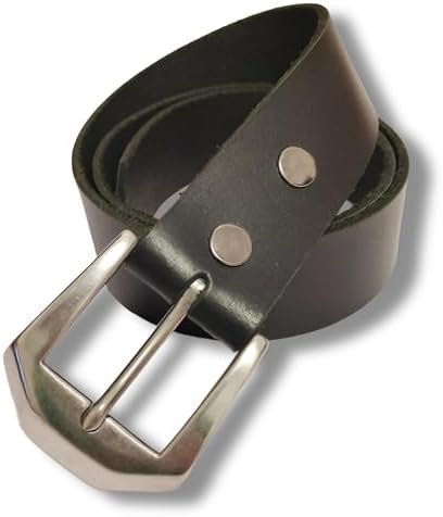 1.5 Inch Stainless Steel Belt Buckle, Single Prong Square Design, Vintage Style