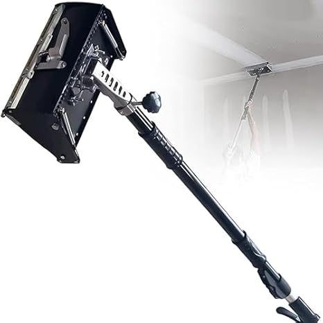 Plasterboard Taping Tool,(Drywall Flat Finishing Box, 8" 10" 12" Panel Tape Smoothing Tool, with 40''-63.8'' Adjustable Handle, 120° Adjustable,8in)