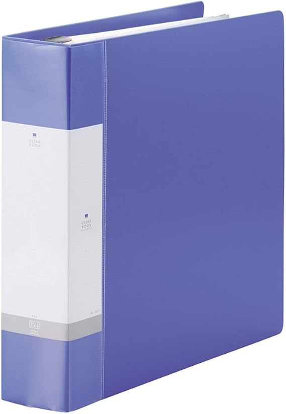 Lihit Lab G3808-8 Clear Book, Replaceable A4, 30 Holes, 55 Sheets + 1 Sheet, Blue