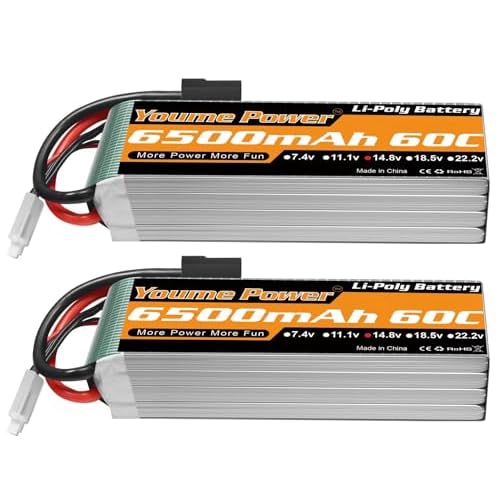 4S RC Lipo Battery 14.8V 6500mAh Lipo Battery 60C with Tr Connector Soft Case Compatible with Maxx X-Maxx RC Buggy Truggy Crawler Monster Truck Car Vehicle Drone Helicopter Airplane 2Packs
