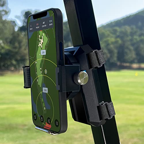 Dprofy Golf Phone Holder, Golf Cart Phone Holder with Hook and Loop, Golf Cart Accessories Golf Gifts for MenWomen, Universal Fit