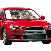 Cute Koala Windshield Sun Shade, Reflective Bubble Aluminum Car Visor, Universal Fit Car Accessories for Front Window