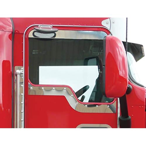 RoadWorks | Stainless Steel Contoured Under Window Trims for Kenworth Daylite Door | 40195