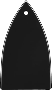 E-outstanding 1 Pc Plastic Triangle HA-1003 Guitar Truss Rod Cover 1 Hole Iron Core Replacement for Guitar Parts, Black