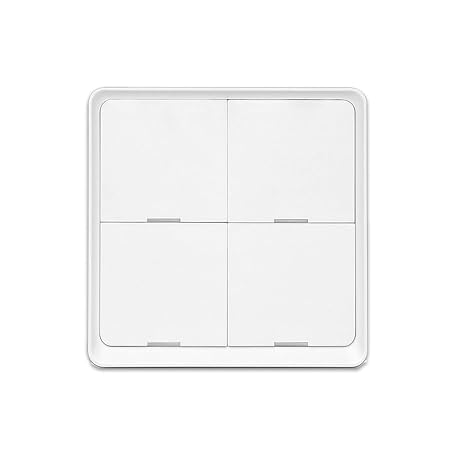 4-Key 12 Scene Smart Switch Wireless Lighting Switch, Compatible with Moes/Smart Life/Tuya Applications, Zigbee